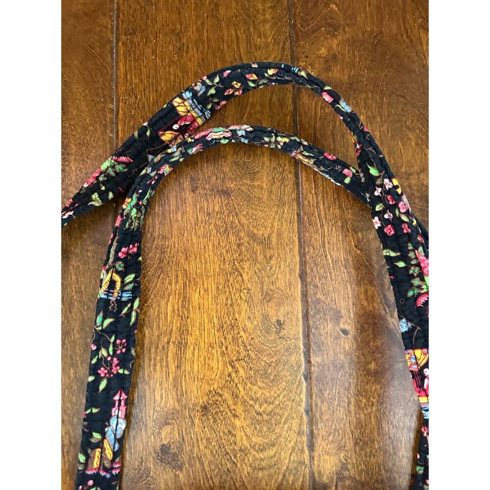Vtg Vera Bradley Original Ming Fall 2001 Large Black Bag Asian Floral Retired - Picture 5 of 16